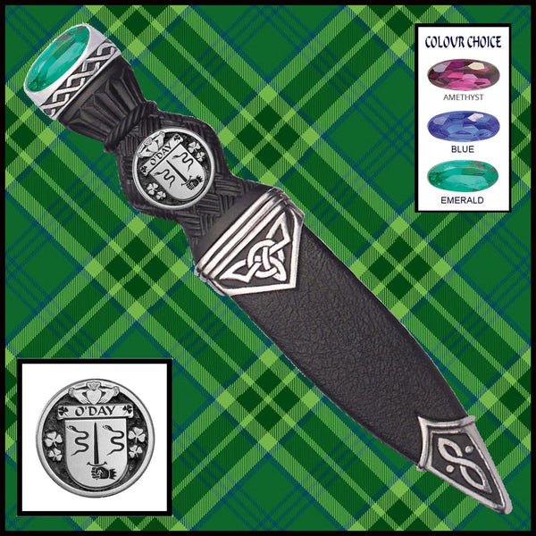O'Day Interlace Irish Disk Coat of Arms Sgian Dubh, Irish Knife ~ ISDCO