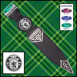 O'Dwyer Interlace Irish Disk Coat of Arms Sgian Dubh, Irish Knife ~ ISDCO