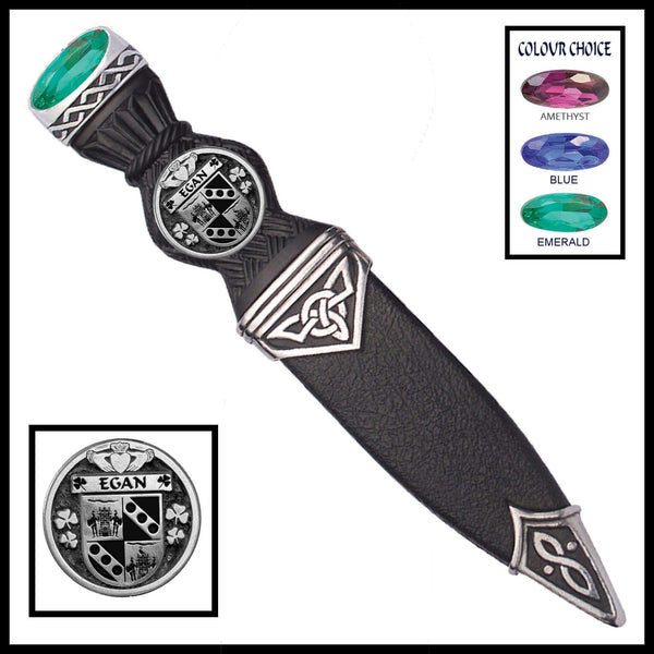 Egan Interlace Irish Disk Coat of Arms Sgian Dubh, Irish Knife ~ ISDCO