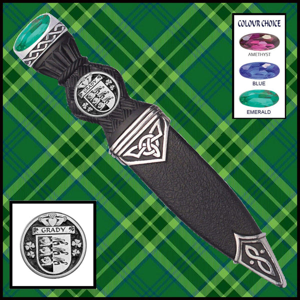 Grady Interlace Irish Disk Coat of Arms Sgian Dubh, Irish Knife ~ ISDCO