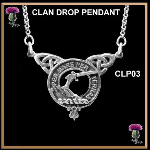 Alexander Clan Crest Double Drop Pendant ~ CLP03