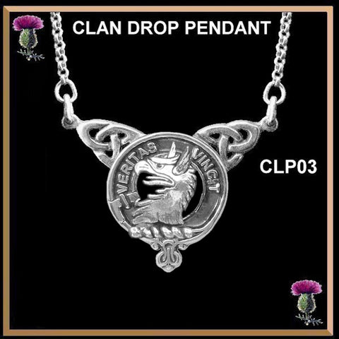 Allison Clan Crest Double Drop Pendant ~ CLP03