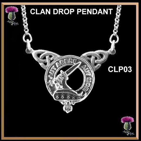 Barclay Clan Crest Double Drop Pendant ~ CLP03