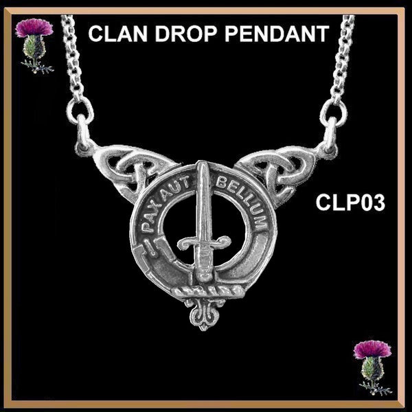 Blaine Clan Crest Double Drop Pendant ~ CLP03
