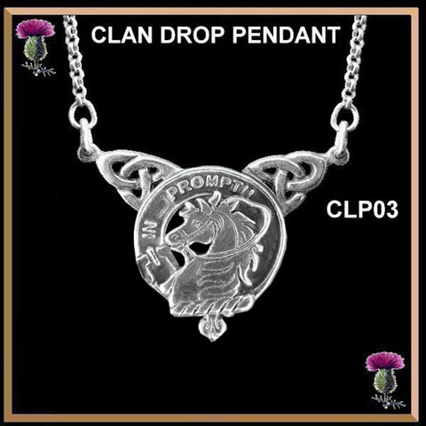 Dunbar Clan Crest Double Drop Pendant ~ CLP03