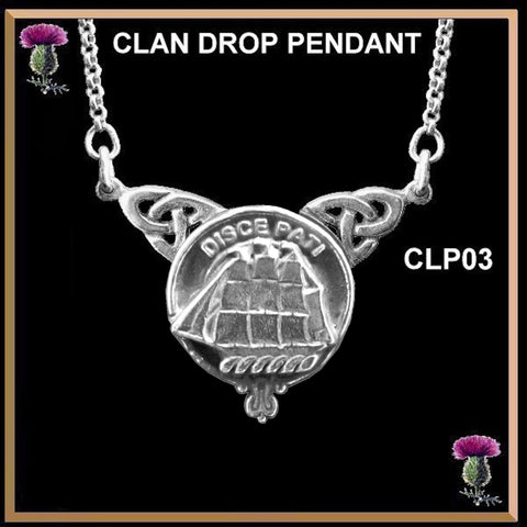 Duncan Clan Crest Double Drop Pendant ~ CLP03