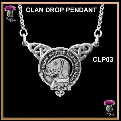 Forrester Clan Crest Double Drop Pendant ~ CLP03