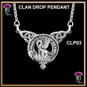 Gibson Clan Crest Double Drop Pendant ~ CLP03
