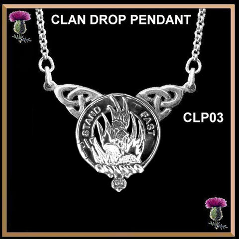 Grant Clan Crest Double Drop Pendant ~ CLP03
