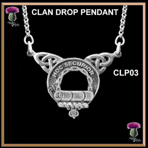 Grierson Clan Crest Double Drop Pendant ~ CLP03