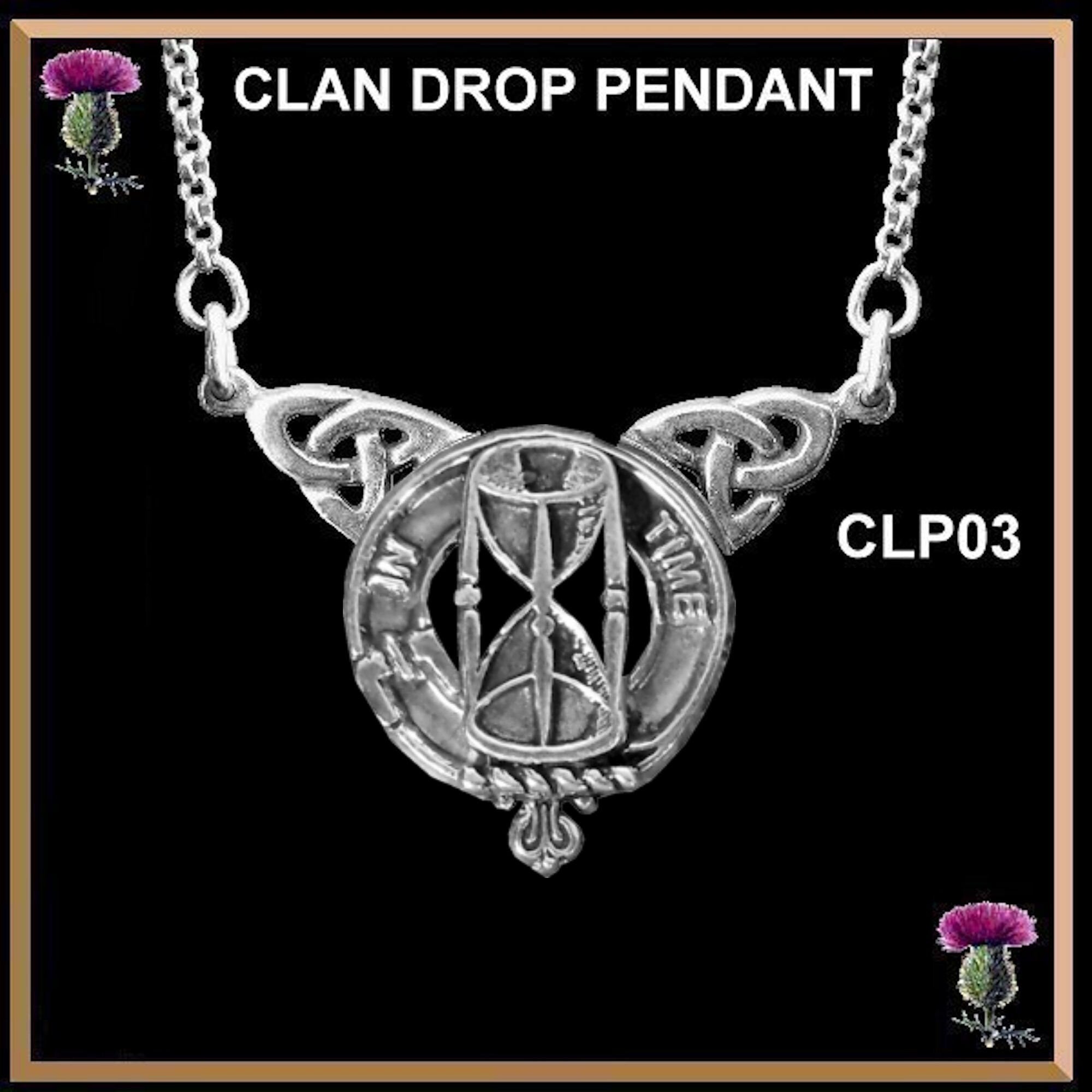 Houston Clan Crest Double Drop Pendant ~ CLP03