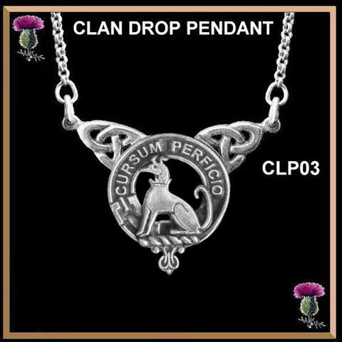 Hunter Clan Crest Double Drop Pendant ~ CLP03