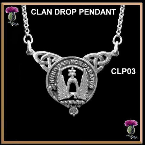 Johnston Clan Crest Double Drop Pendant ~ CLP03