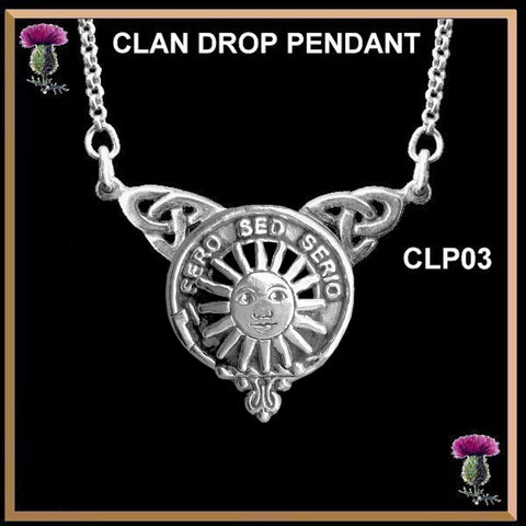Kerr Clan Crest Double Drop Pendant ~ CLP03