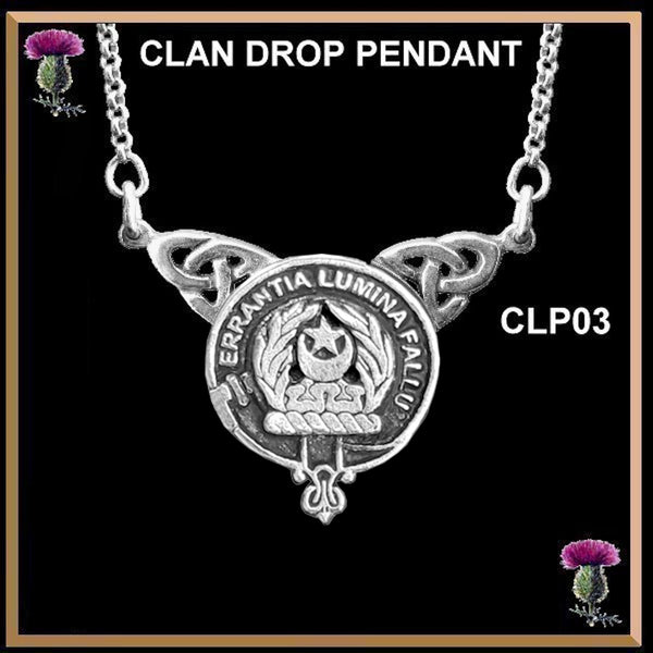 Kinnard Clan Crest Double Drop Pendant ~ CLP03