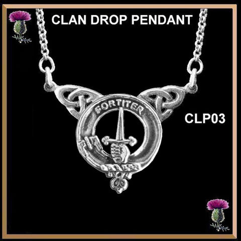 MacAlister Clan Crest Double Drop Pendant ~ CLP03