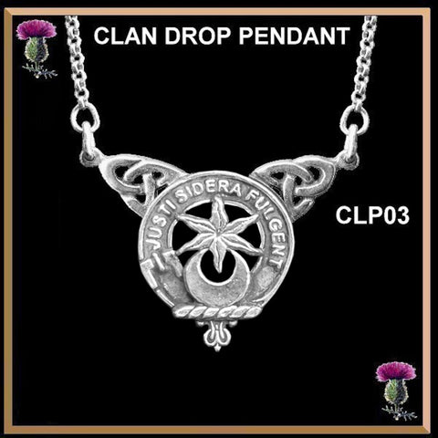MacCall Clan Crest Double Drop Pendant ~ CLP03