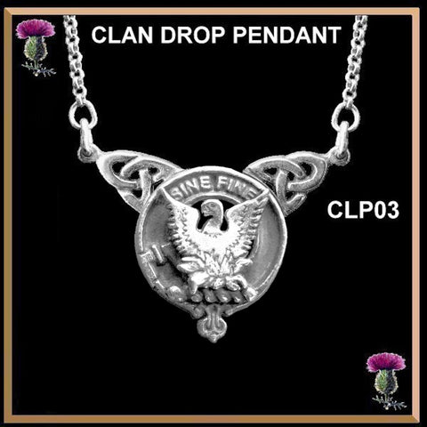 MacGill Clan Crest Double Drop Pendant ~ CLP03