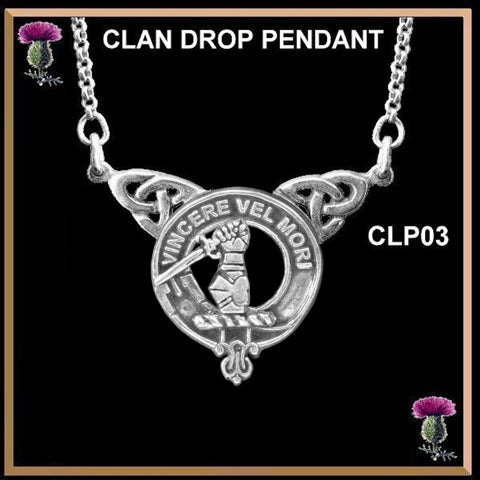 MacNeil Gigha Clan Crest Double Drop Pendant ~ CLP03