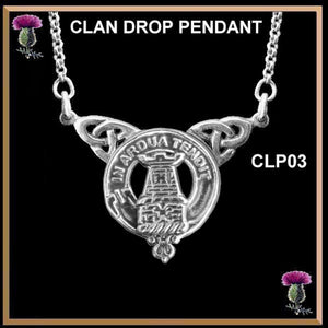 Malcolm Clan Crest Double Drop Pendant ~ CLP03