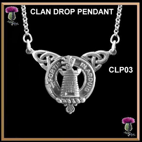 Middleton Clan Crest Double Drop Pendant ~ CLP03