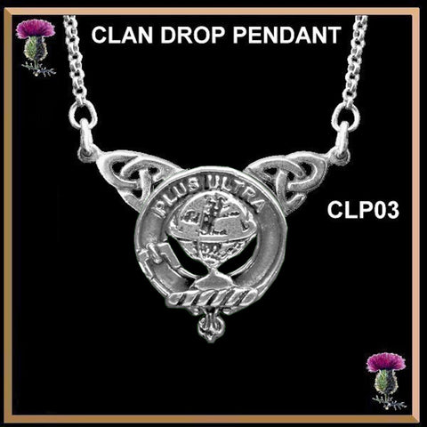 Nairn Clan Crest Double Drop Pendant ~ CLP03