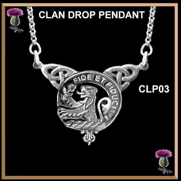 Primrose Clan Crest Double Drop Pendant ~ CLP03