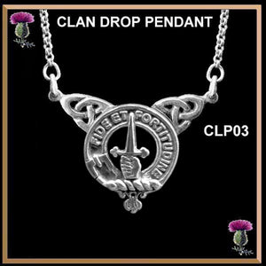 Shaw Clan Crest Double Drop Pendant ~ CLP03
