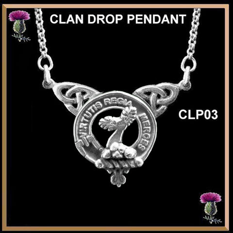 Skene Clan Crest Double Drop Pendant ~ CLP03
