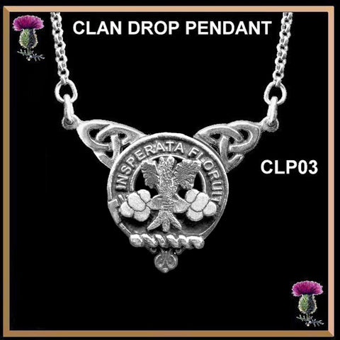 Watson Clan Crest Double Drop Pendant ~ CLP03