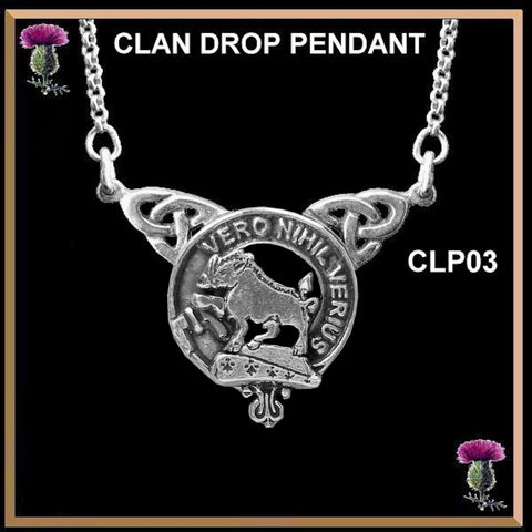 Weir Clan Crest Double Drop Pendant ~ CLP03