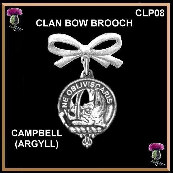 Scottish Clan Bow Brooch ~ All Clans