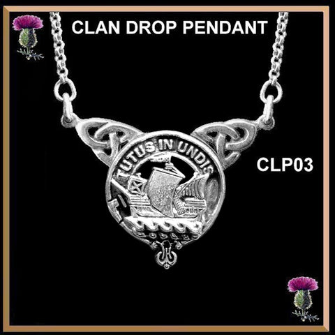 Wood Clan Crest Double Drop Pendant ~ CLP03