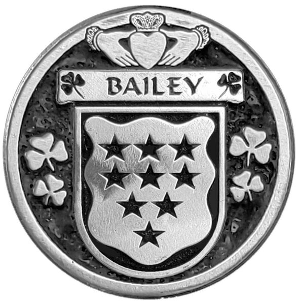 Bailey Irish Coat of Arms Disk Cuff Bracelet - Sterling Silver