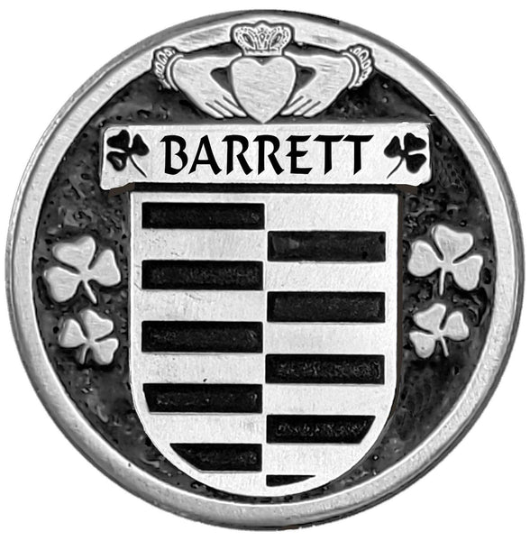 Barrett Irish Coat of Arms Disk Cuff Bracelet - Sterling Silver