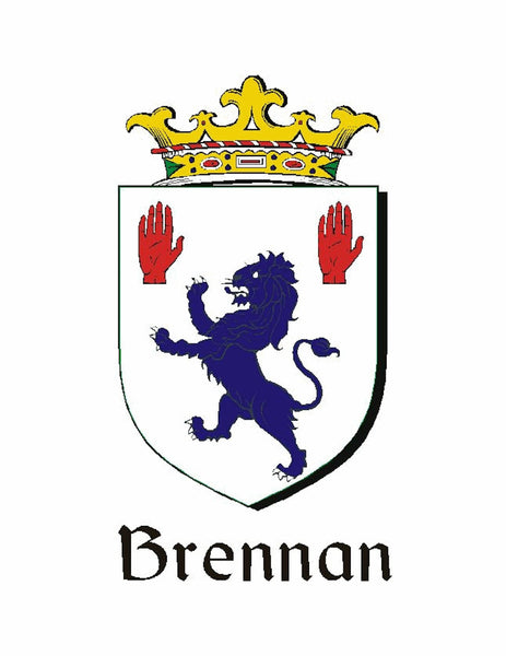 Brennan Irish Coat of Arms Disk Cuff Bracelet - Sterling Silver