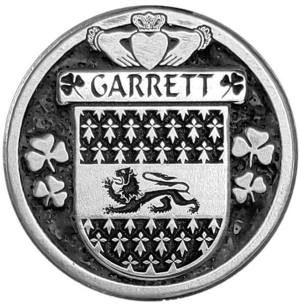 Garrett Irish Coat of Arms Disk Cuff Bracelet - Sterling Silver