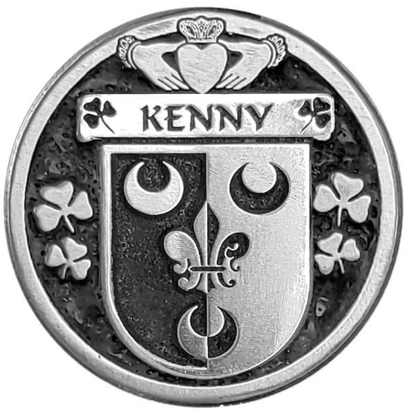 Kenny Irish Coat of Arms Disk Cuff Bracelet - Sterling Silver