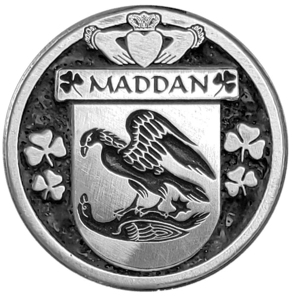 Maddan Irish Coat of Arms Disk Cuff Bracelet - Sterling Silver