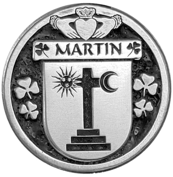 Martin Irish Coat of Arms Disk Cuff Bracelet - Sterling Silver