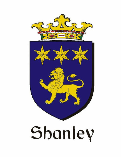 Shanley Irish Coat of Arms Disk Cuff Bracelet - Sterling Silver