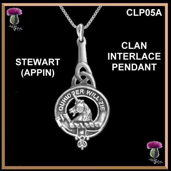 Clan Crest Interlace Drop Pendant  - All Clans