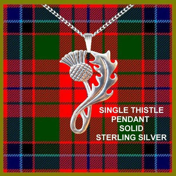 Single Thistle Pendant, Scottish Necklace