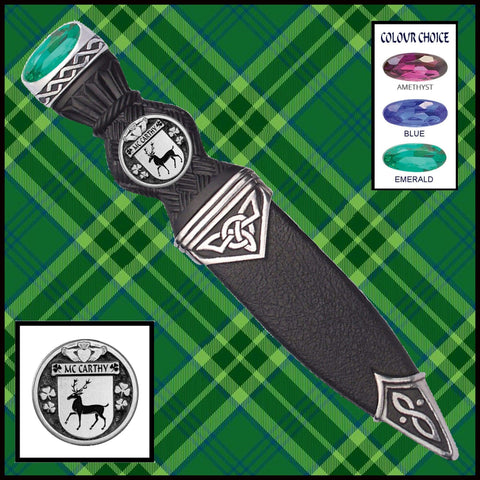 McCarthy Interlace Irish Disk Coat of Arms Sgian Dubh, Irish Knife ~ ISDCO