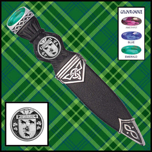 McCausland Interlace Irish Disk Coat of Arms Sgian Dubh, Irish Knife ~ ISDCO