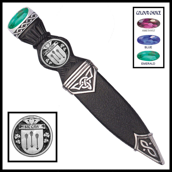 McCaw Interlace Irish Disk Coat of Arms Sgian Dubh, Irish Knife ~ ISDCO