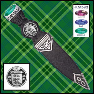 Coughlin Interlace Irish Disk Coat of Arms Sgian Dubh, Irish Knife ~ ISDCO