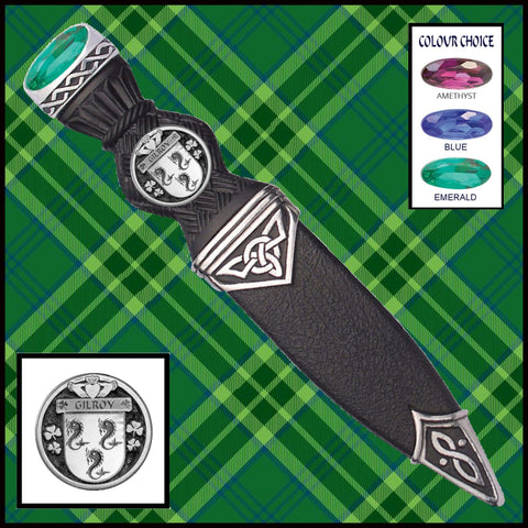 Gilroy Interlace Irish Disk Coat of Arms Sgian Dubh, Irish Knife ~ ISDCO