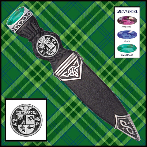 Hagan Interlace Irish Disk Coat of Arms Sgian Dubh, Irish Knife ~ ISDCO