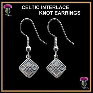 Celtic Interlace Earrings - Sterling Silver
